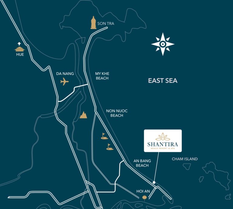 Map Shantira Beach Resort Vietnam
