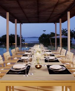 Phuket Stunning Luxury Beachfront Villa Outside dining room
