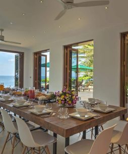 Dining table and sea view